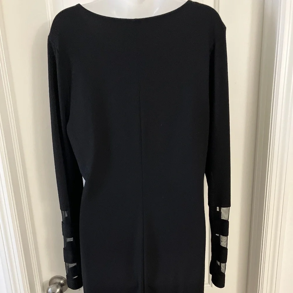 Venus  Black Mesh Detail BodyCon Dress - Picture 3 of 6